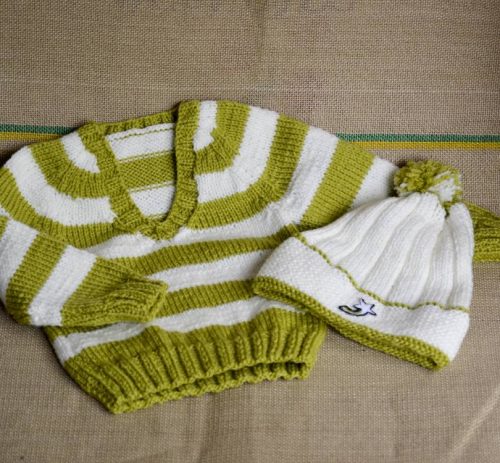 sweater y gorro para bebe de 18 meses