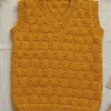 Chaleco Infantil Tejido a Mano - Color Mostaza (2 a 2.5 Años)