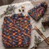 Set de Chaleco y Gorrito Tejido a Mano - Diseño Multicolor (18 Meses)
